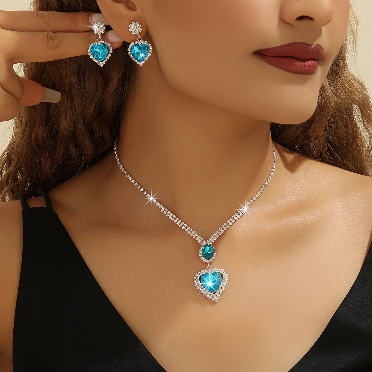 Rhinestone Jewelry Set for Banquets, Balls, Weddings